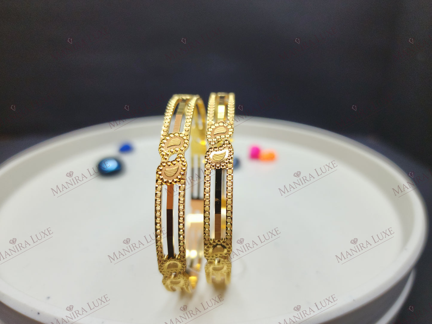 AURORA BLOOM GOLD BANGLES
