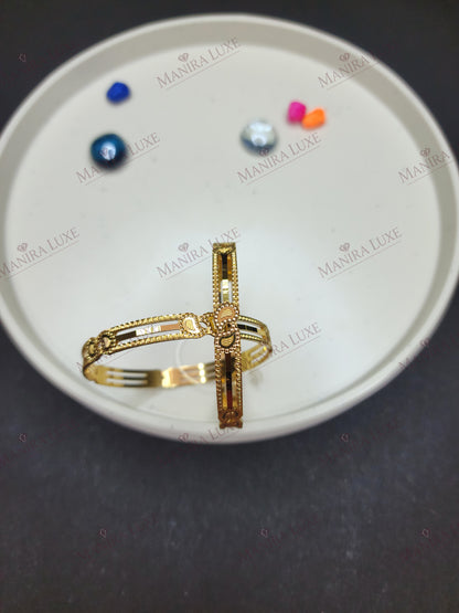 AURORA BLOOM GOLD BANGLES