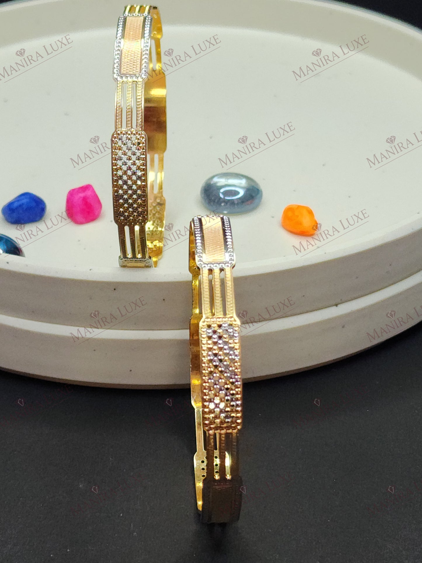 CELESTIAL DUO SILVER AND GOLD BANGLES