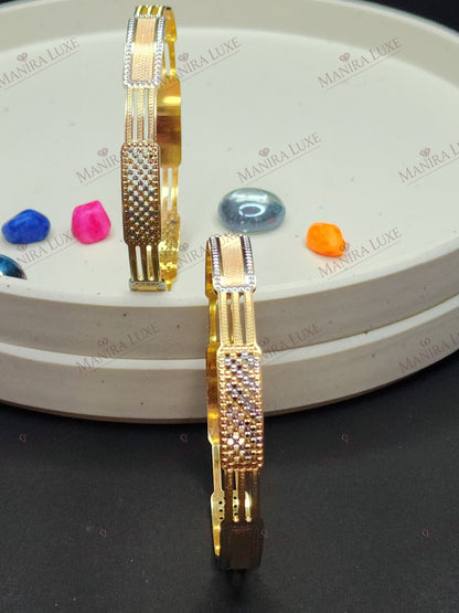 CELESTIAL DUO SILVER AND GOLD BANGLES