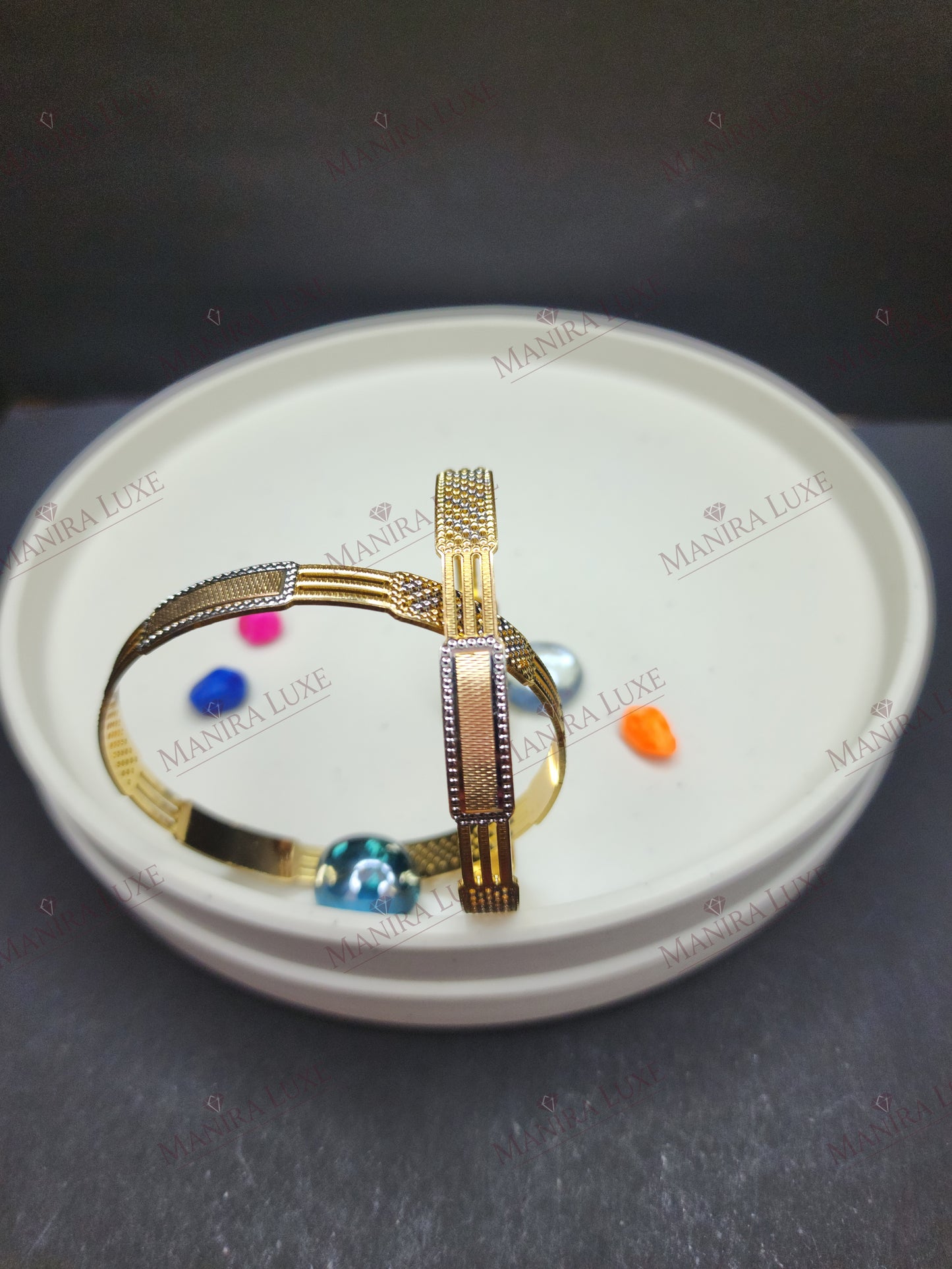 CELESTIAL DUO SILVER AND GOLD BANGLES
