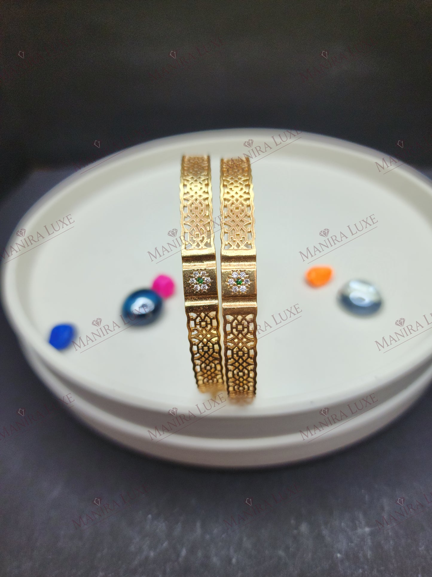 THE GILDED TRELLIS GOLD BANGLES
