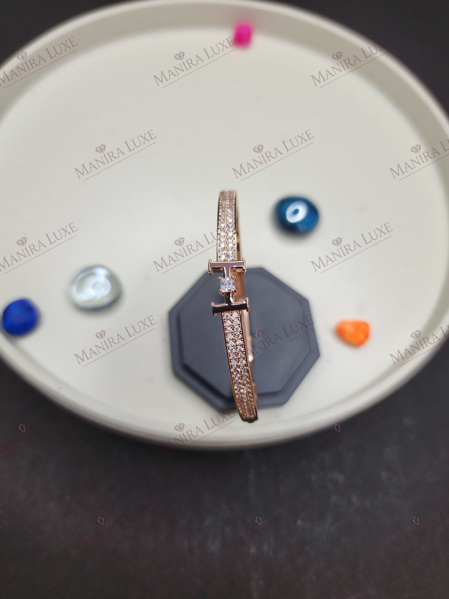 INFINITE INITIAL ROSE GOLD BRACELET