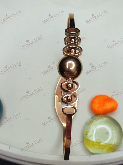 THE HALO LOOP ROSE GOLD BRACELET