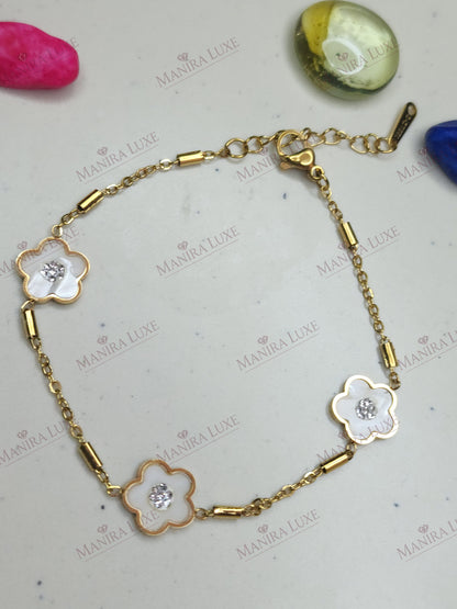 PETAL PRISM GOLD BRACELET
