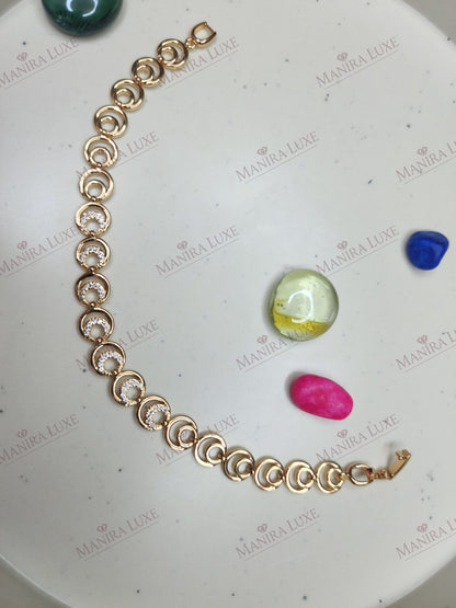 CRESCENT STARLIGHT GOLD BRACELET