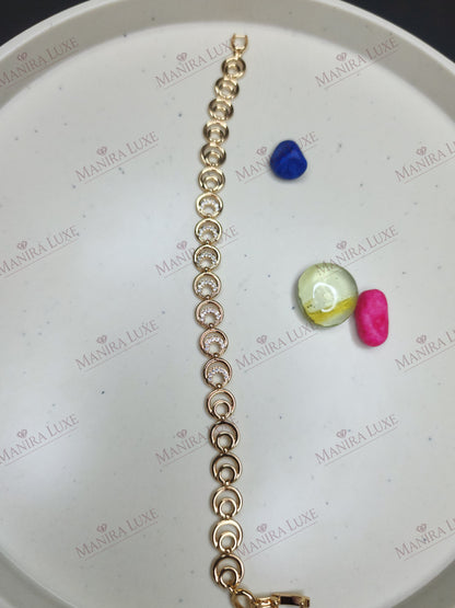CRESCENT STARLIGHT GOLD BRACELET