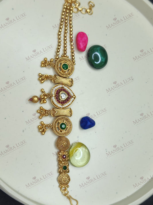 TRICOLOR TRINKET GOLD BRACELET