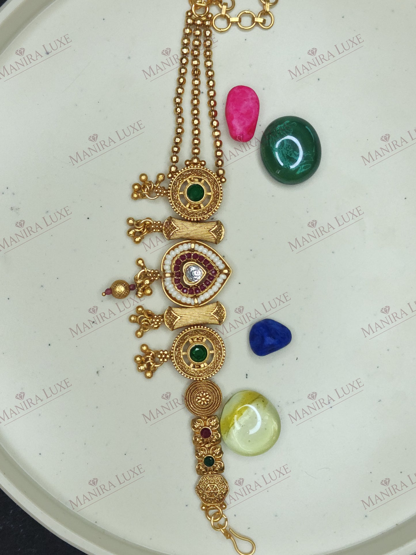 TRICOLOR TRINKET GOLD BRACELET