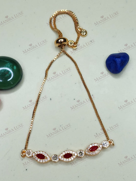 THE CRIMSON PETAL ROSE GOLD BRACELET