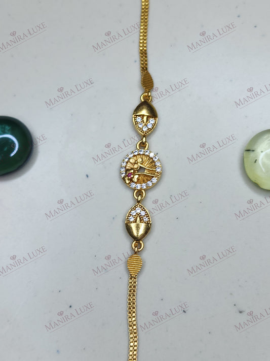 HONEYCOMB LINK GOLD BRACELET