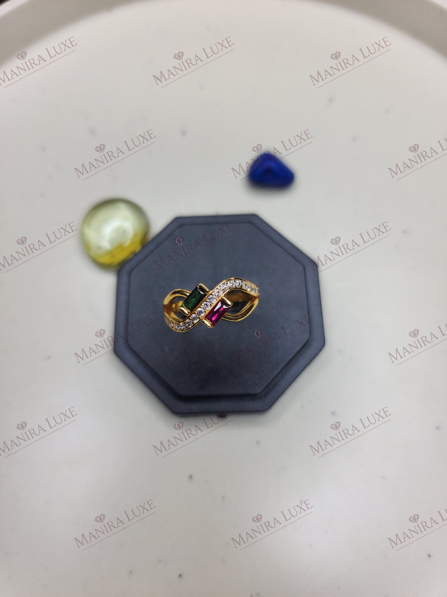 THE VERDANT EMBER GOLD RING