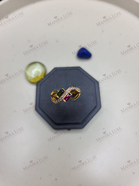 THE VERDANT EMBER GOLD RING