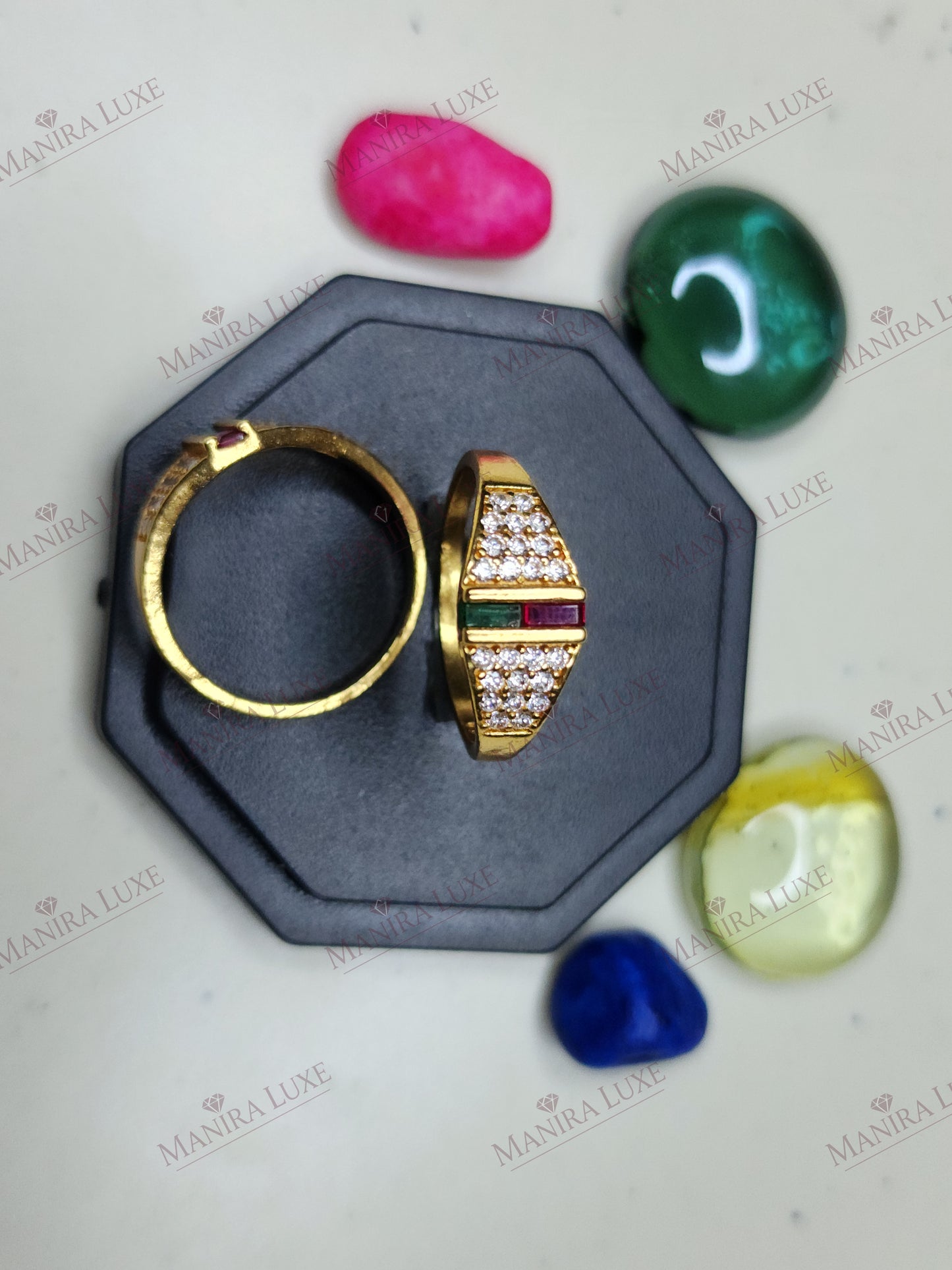 SOLAR FLORA GOLD RING