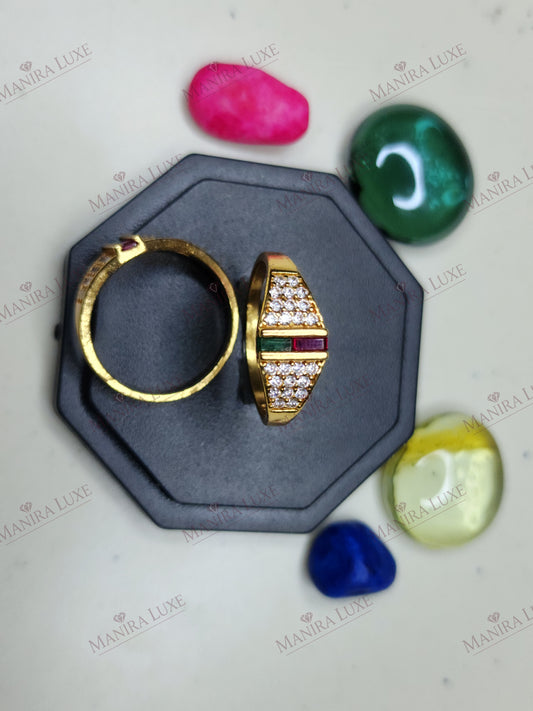 SOLAR FLORA GOLD RING