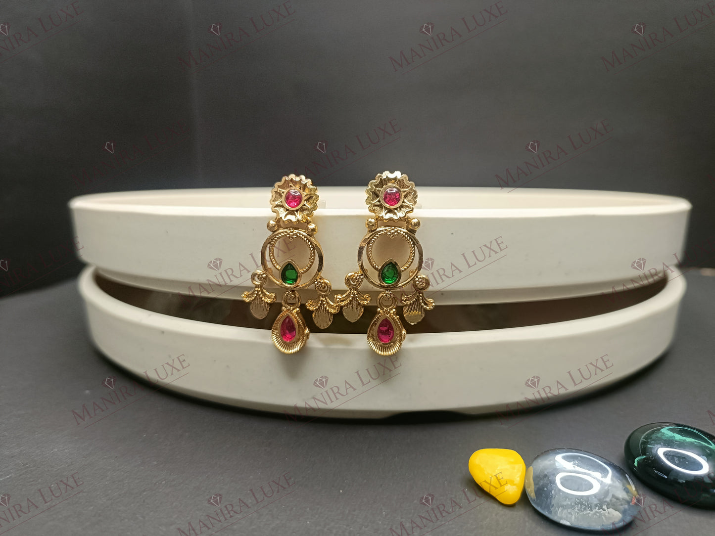 GOLDEN GRACEFUL FAWN BRASS GOLD NEW HERITAGE LOOK MALA SET