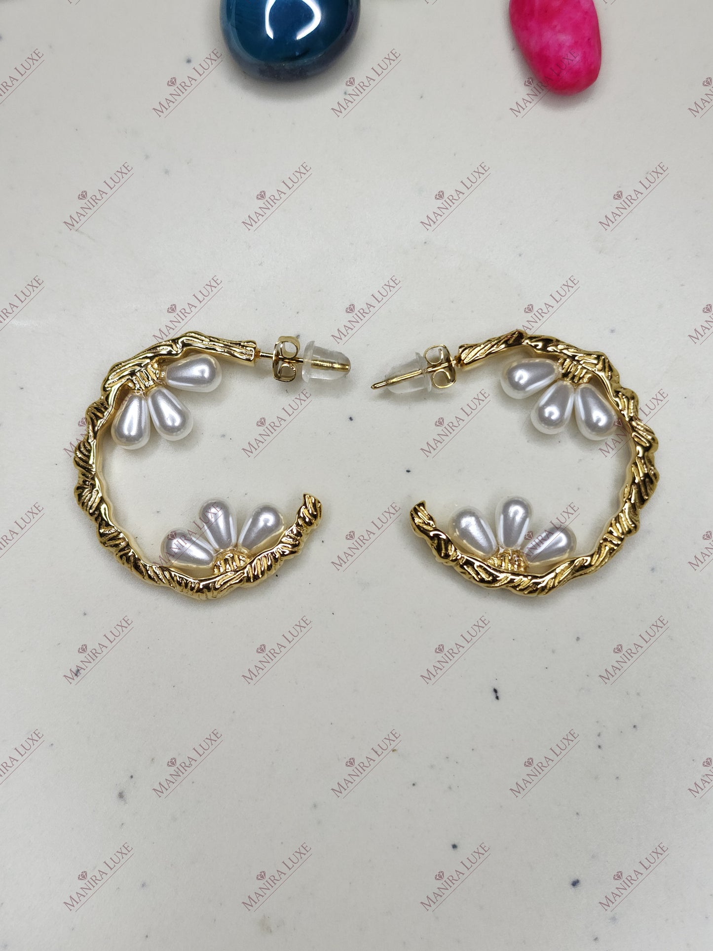 GILDED JASMINE HOOPS GOLD EARRINGS