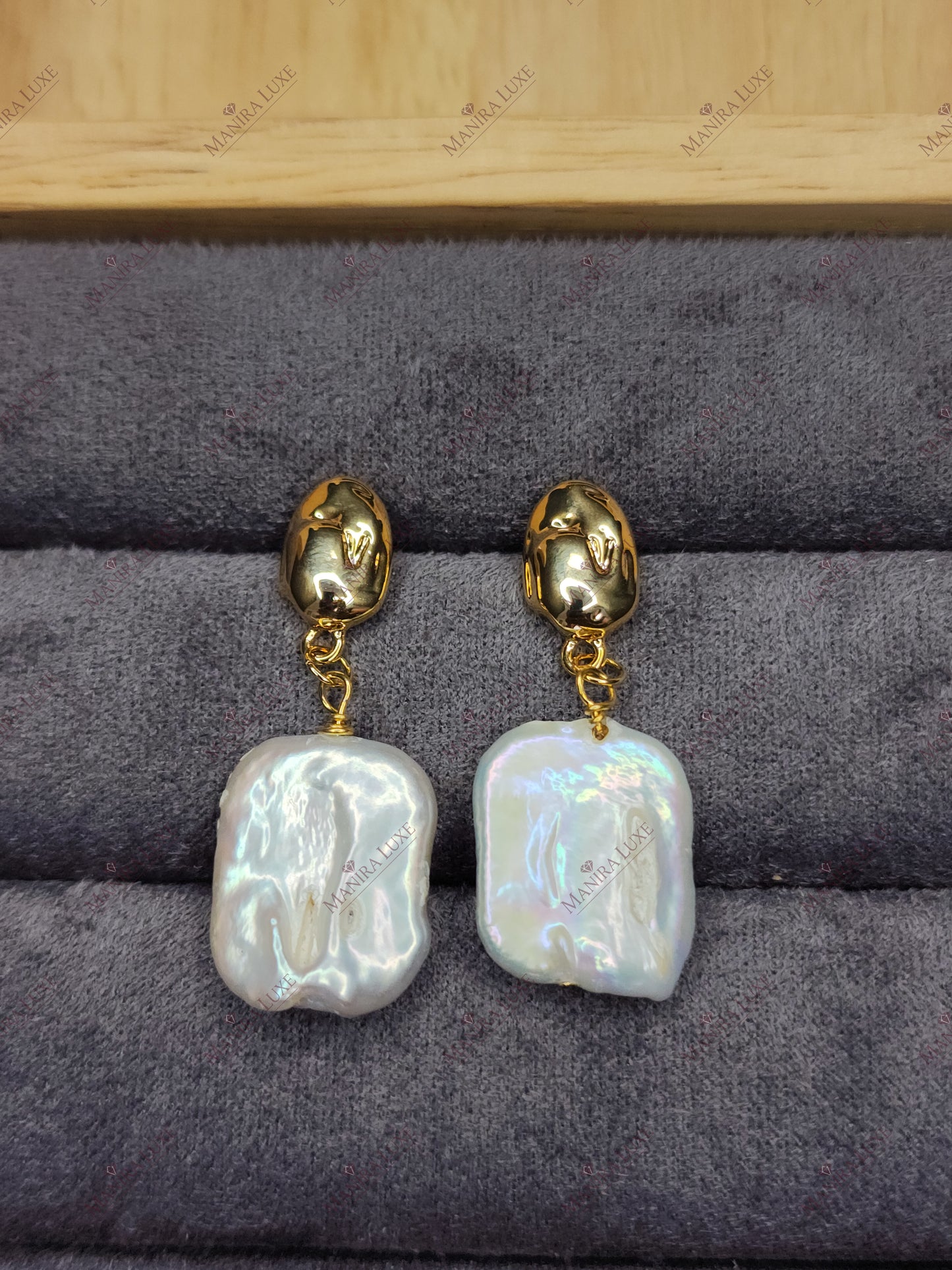 THE GEOMETRIC ORGANIC GOLD EARRINGS