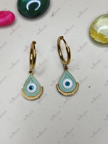 GOLDEN GLARE TEARDROP GOLD EARRINGS