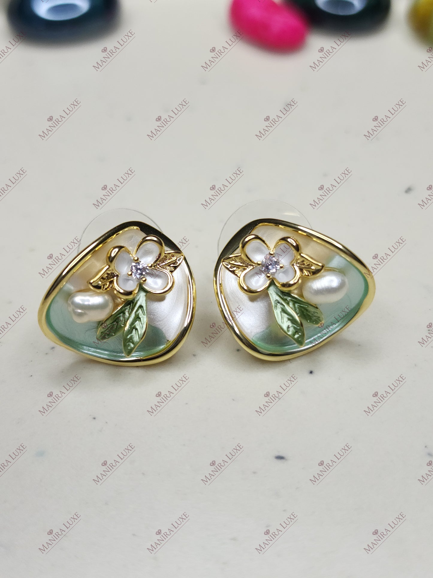 PETALS IN PROSE GOLD EARRNGS