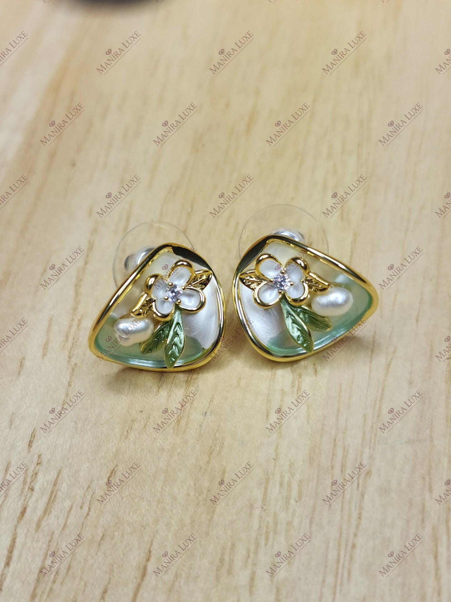 PETALS IN PROSE GOLD EARRNGS
