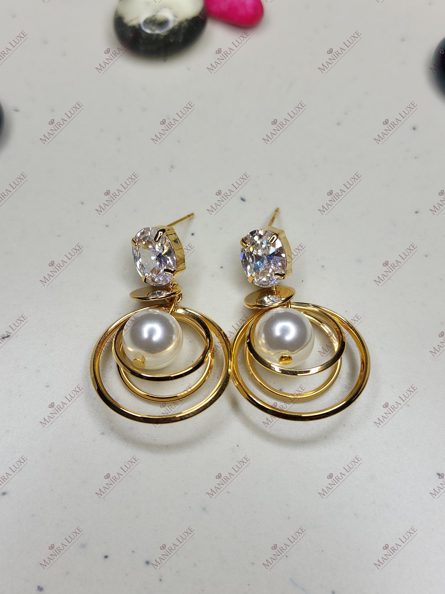 STELLAR HALO GOLD EARRING