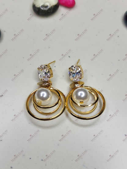 STELLAR HALO GOLD EARRING