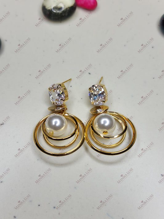 STELLAR HALO GOLD EARRING