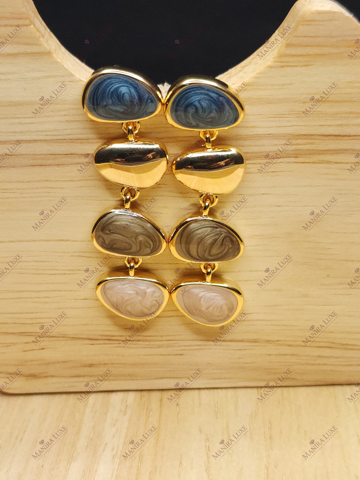 STRATA CASCADES GOLD EARRINGS