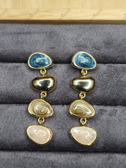 STRATA CASCADES GOLD EARRINGS