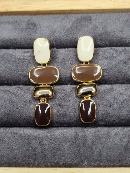 MACCHIATO TIERS GOLD EARRINGS