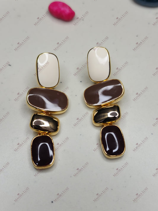 MACCHIATO TIERS GOLD EARRINGS
