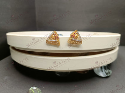 AURORA RUBY ROSE GOLD PENDANT & EARRING SET