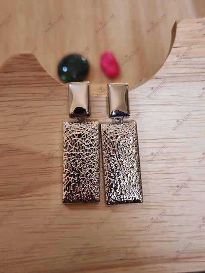 LAVA FIELD DROPS SILVER EARRINGS