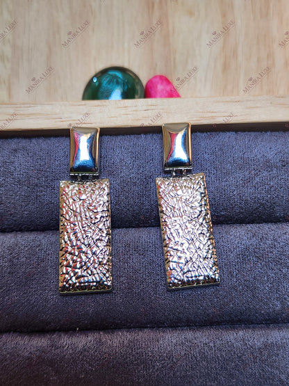 LAVA FIELD DROPS SILVER EARRINGS