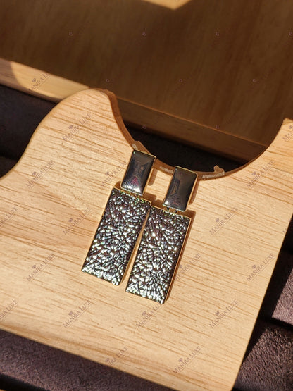LAVA FIELD DROPS SILVER EARRINGS