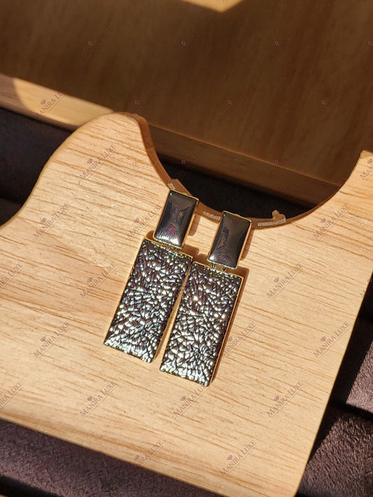 LAVA FIELD DROPS SILVER EARRINGS