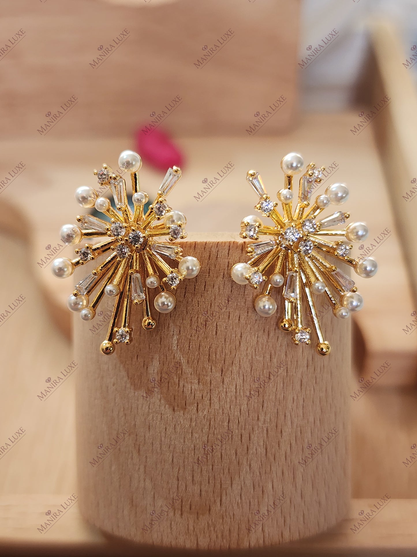 NOVA SPARKLERS GOLD EARRINGS