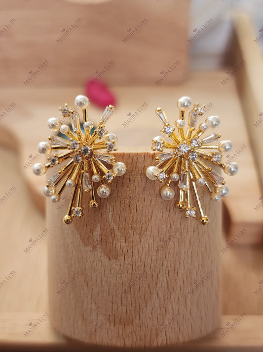 NOVA SPARKLERS GOLD EARRINGS