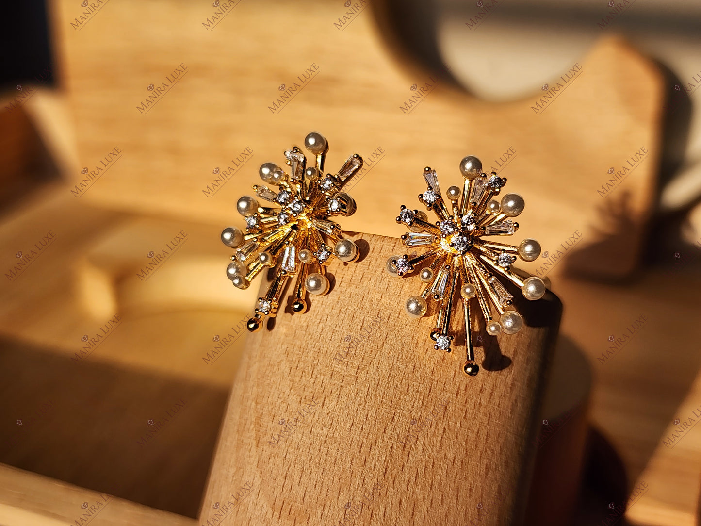 NOVA SPARKLERS GOLD EARRINGS
