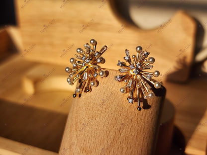 NOVA SPARKLERS GOLD EARRINGS