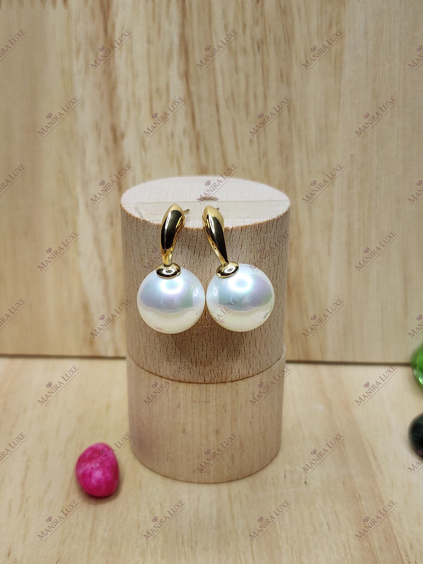 OPALINE GLOW GOLD EARRINGS