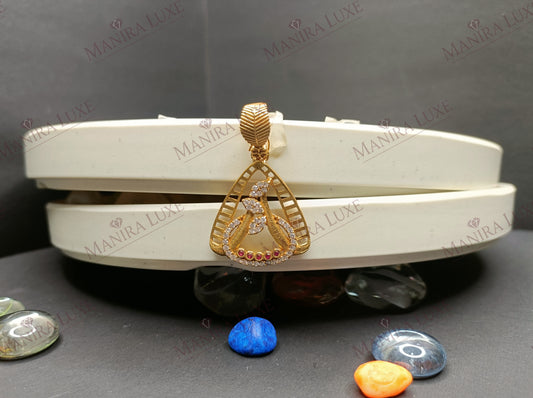 RUBY TEARDROP LATTICE ROSE GOLD PENDANT & EARRING SET