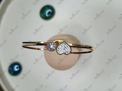 LINEAR LOVE BANGLE GOLD BRACELET