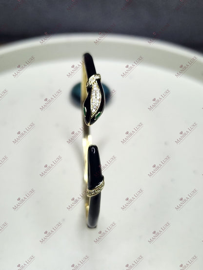 LUNA NOIR SNAKE GOLD BRACELET