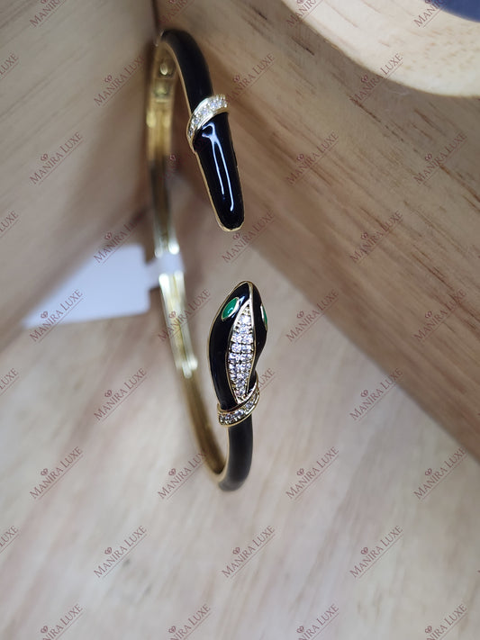 LUNA NOIR SNAKE GOLD BRACELET