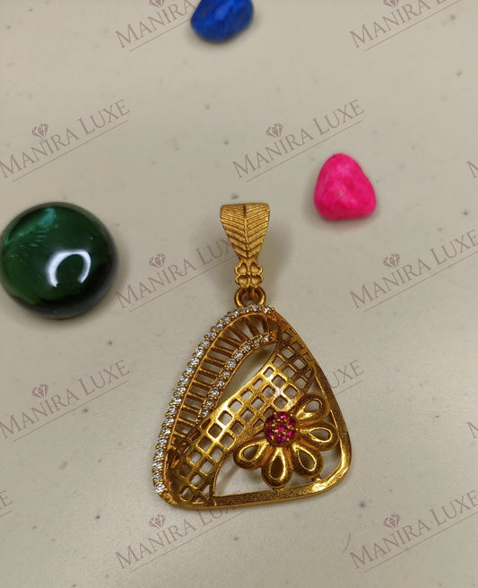 THE AMARA ROSE GOLD PENDANT & EARRING SET