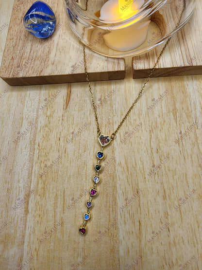 CELESTIAL LOVE LINE GOLD NECKLACE