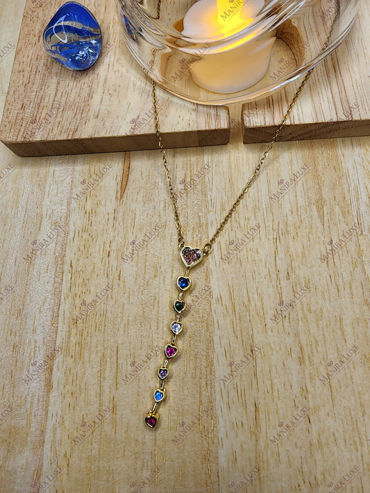 CELESTIAL LOVE LINE GOLD NECKLACE