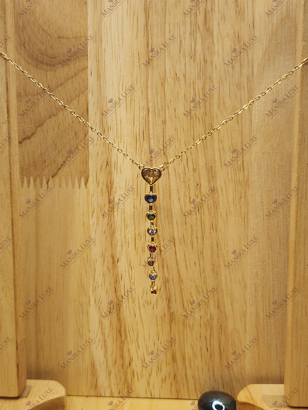 CELESTIAL LOVE LINE GOLD NECKLACE